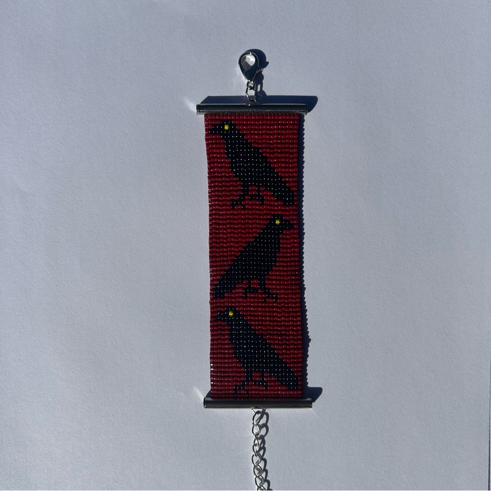 Beaded Crow Bracelet